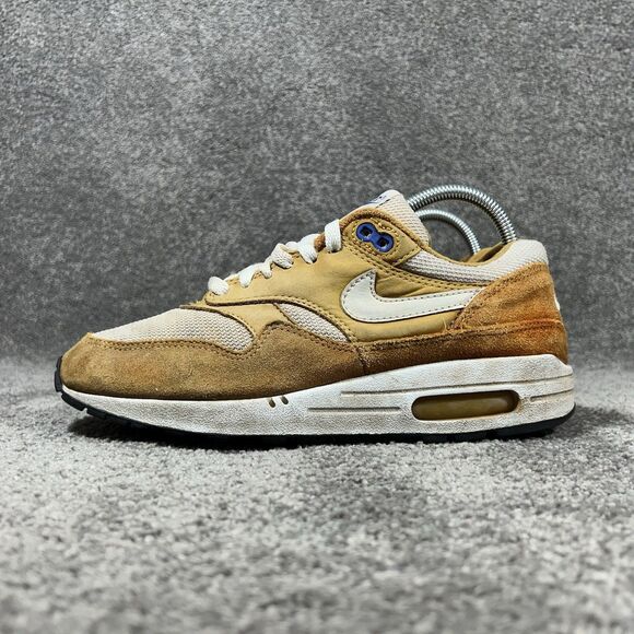 Nike Air Max 1 Curry Vtg 2003 306295-711 Mens Size 8.5 White Tan Athletic Shoes main image 7